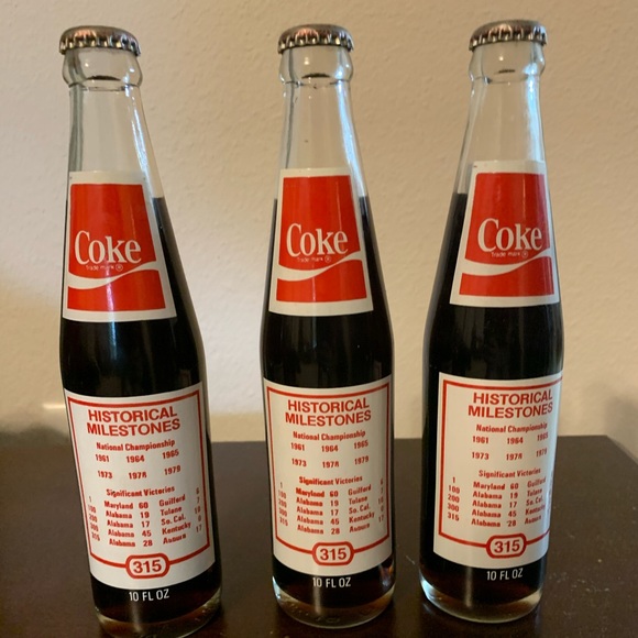 Bear Bryant Alabama Coke Bottles - Picture 2 of 2